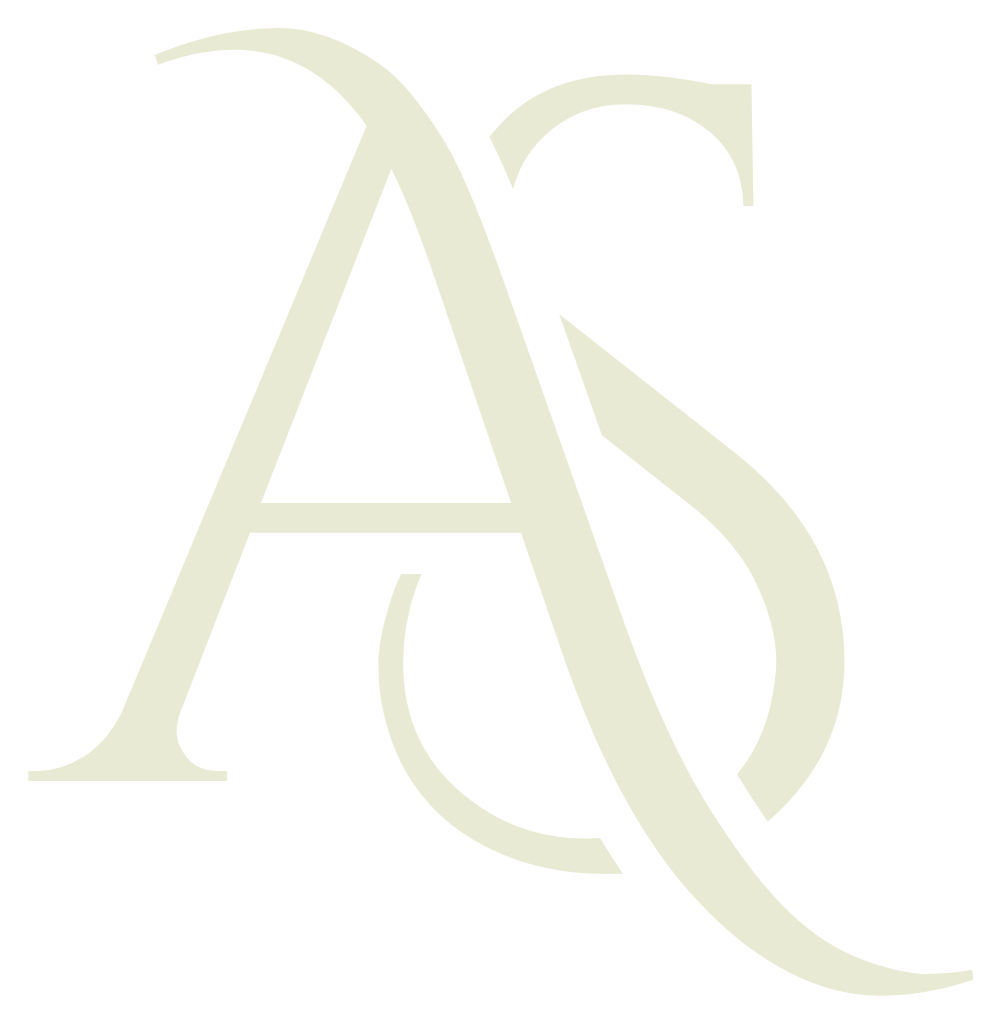Intertwined A and S wedding monogram